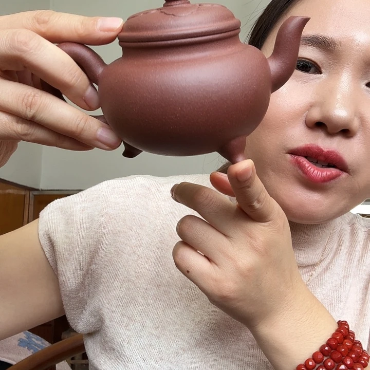 紫砂茶壶紫泥大彬如意300cc