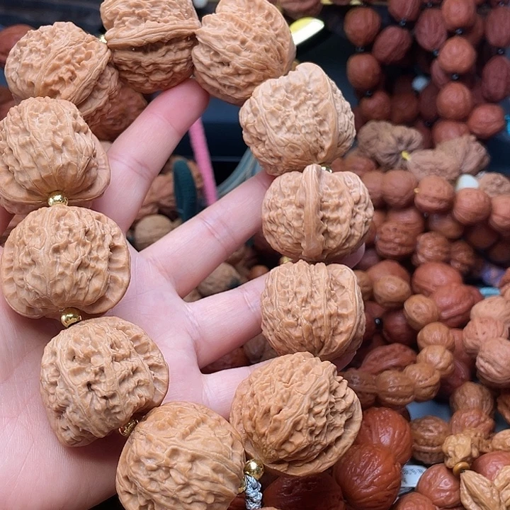 手串文玩核桃白狮子