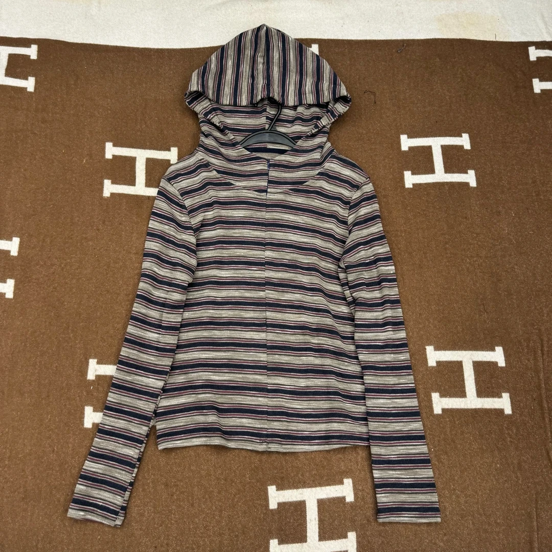 SuSu-234新款条纹连帽针织衫