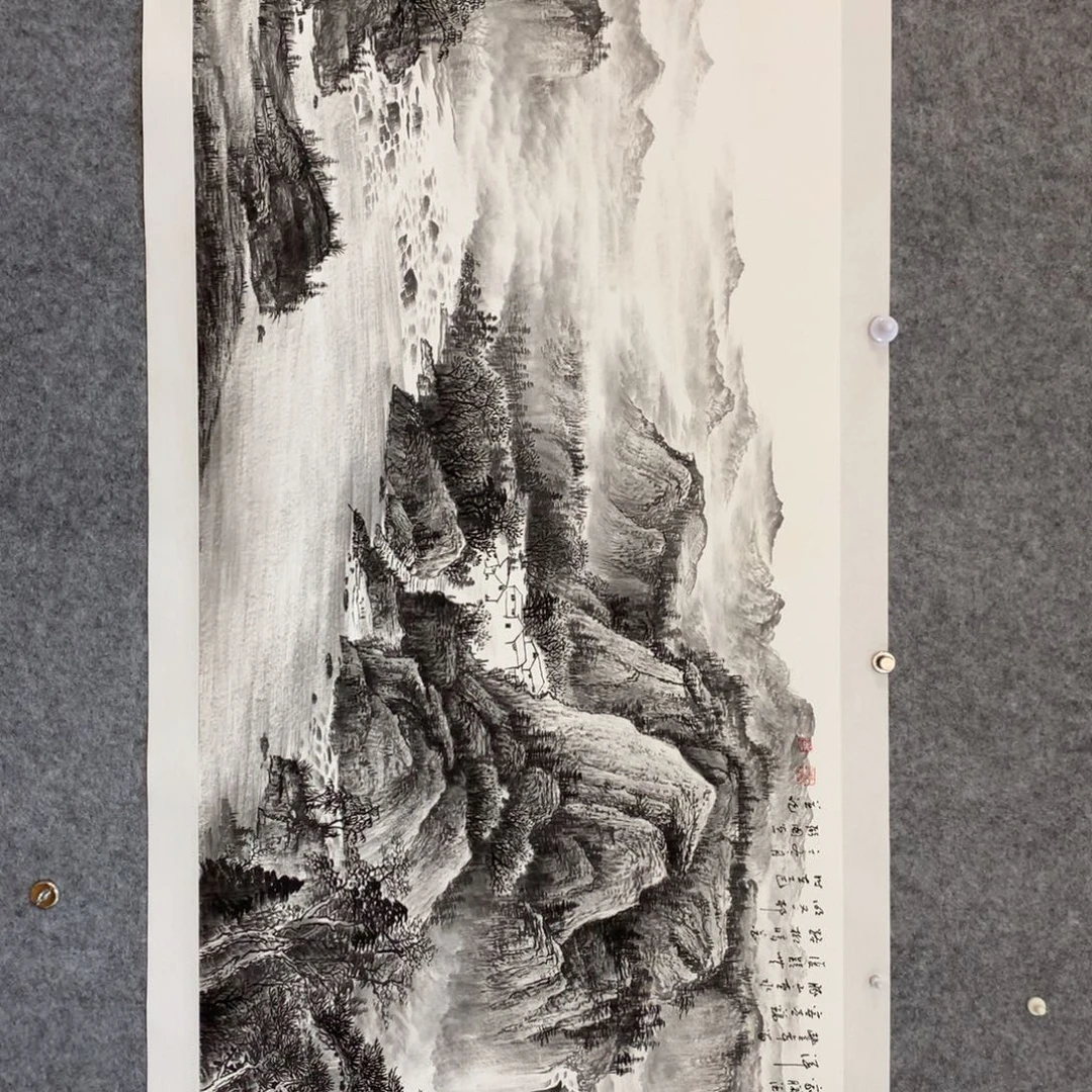 国画山水作品写意