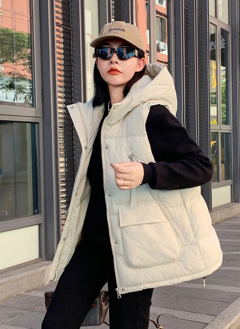 加厚棉马甲女秋冬短款学生加绒保暖坎肩背心大码韩版女士马夹