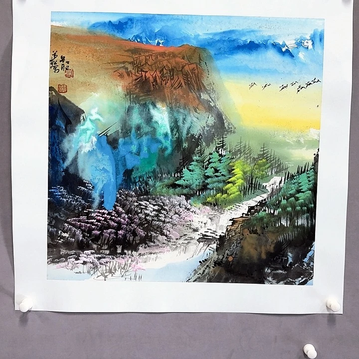 国画亲笔手绘放心去藏