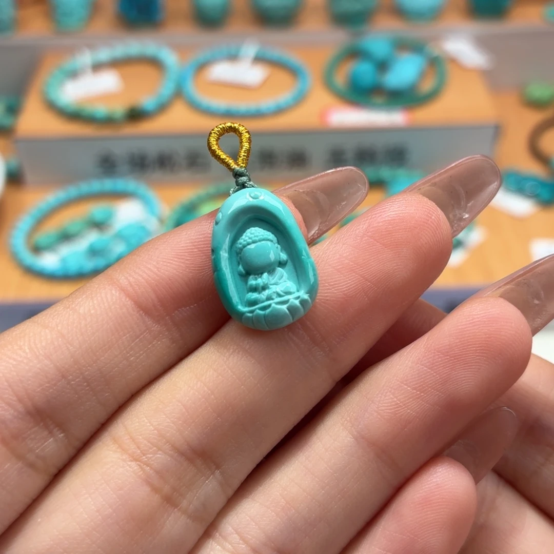 绿松石未镶嵌珠宝奇石无相佛