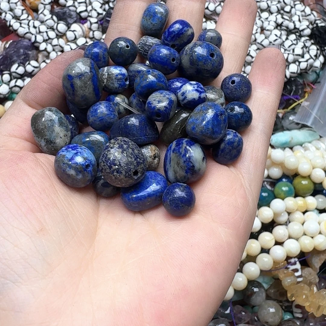 玛瑙/玉髓未镶嵌珠宝半成品30颗青金随行