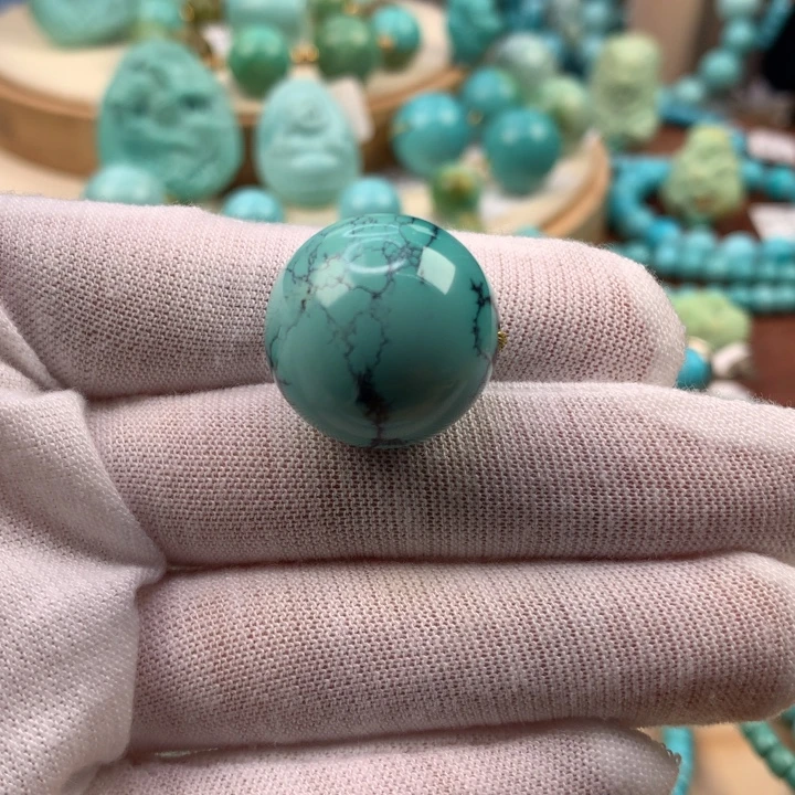 绿松石未镶嵌珠宝奇石20.7mm