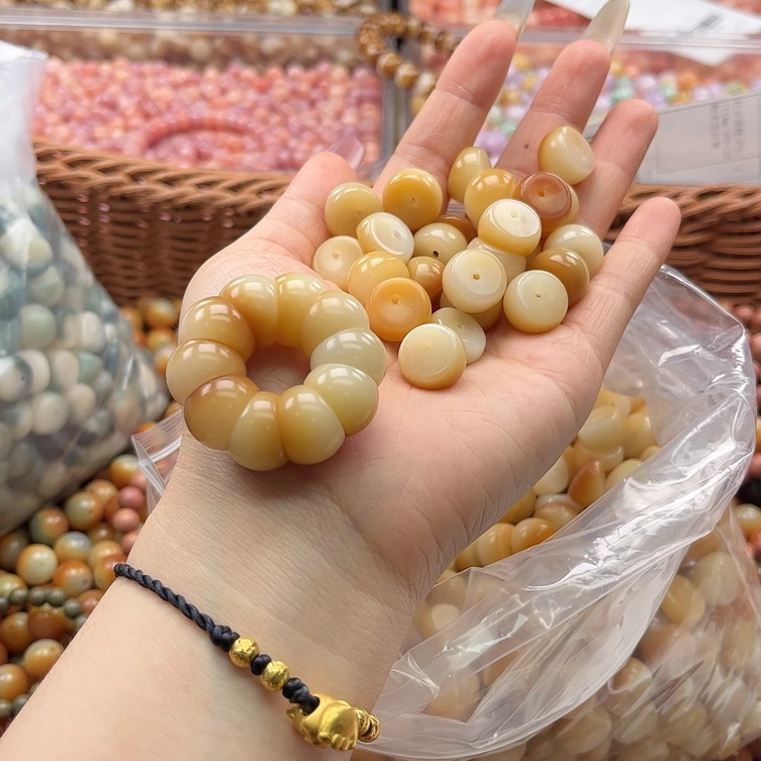 白玉菩提吊坠q14mm/30+3颗炭烧蒜瓣