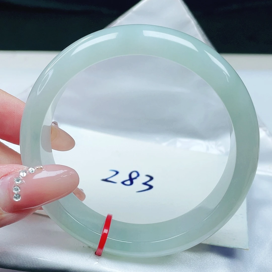 翡翠未镶嵌手镯正圈56+