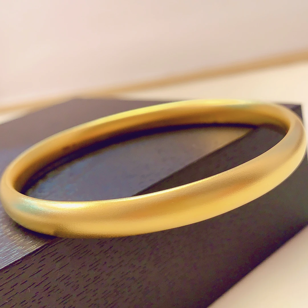 【水贝黄金】足 金999古法泥鳅背手镯A100