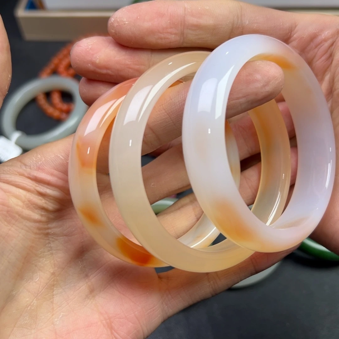 玛瑙/玉髓手镯未镶嵌多样性拍一发一