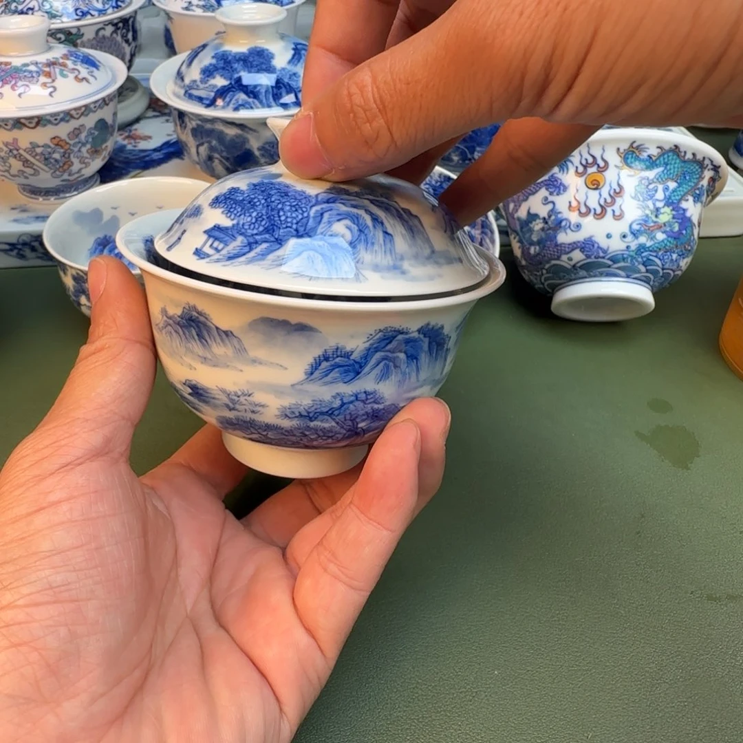 纯手工纯手绘茶具石头357