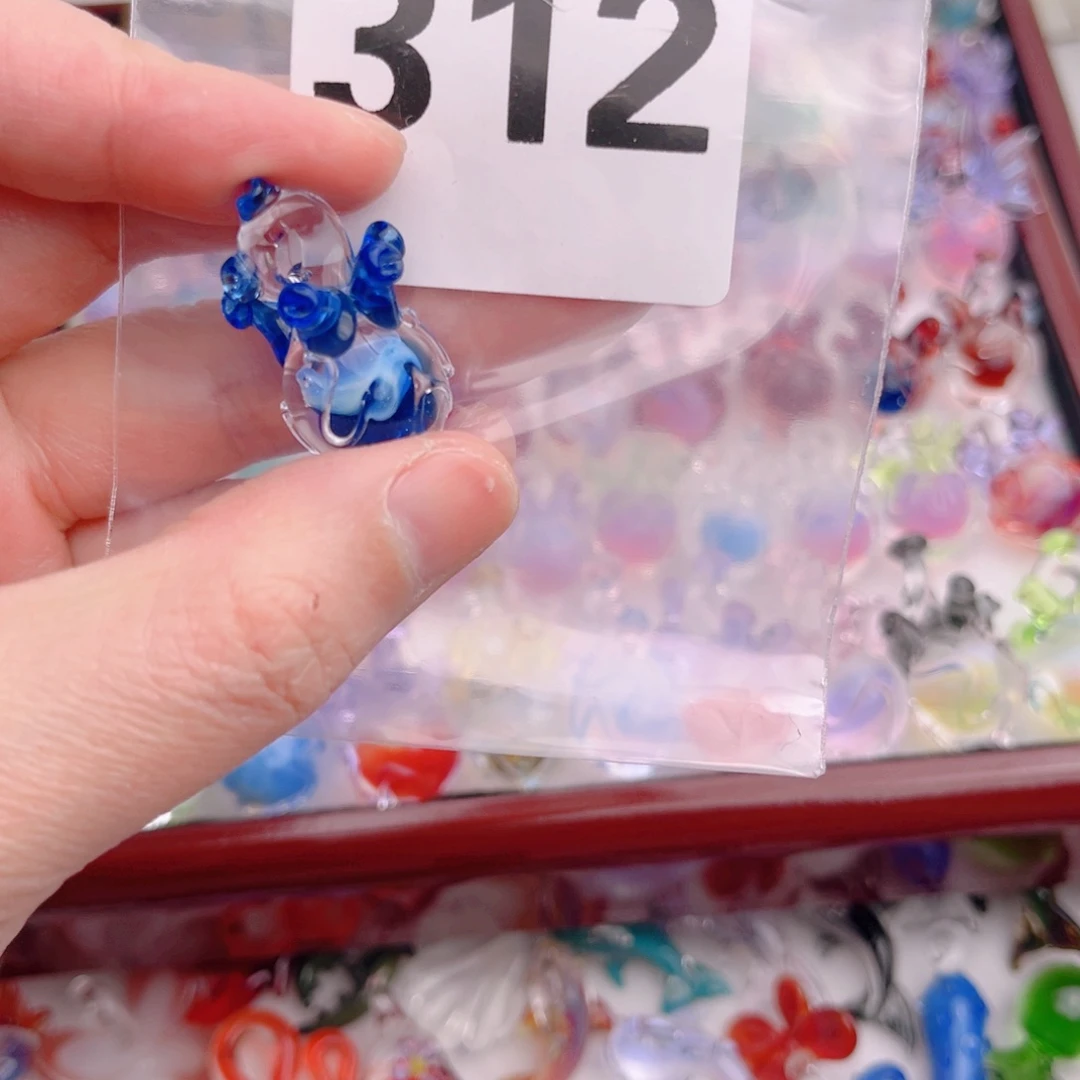 琉璃颈饰312蓝色心脏