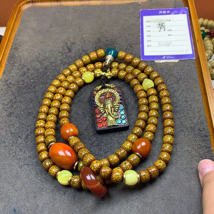 星月菩提吊坠无*光脖挂