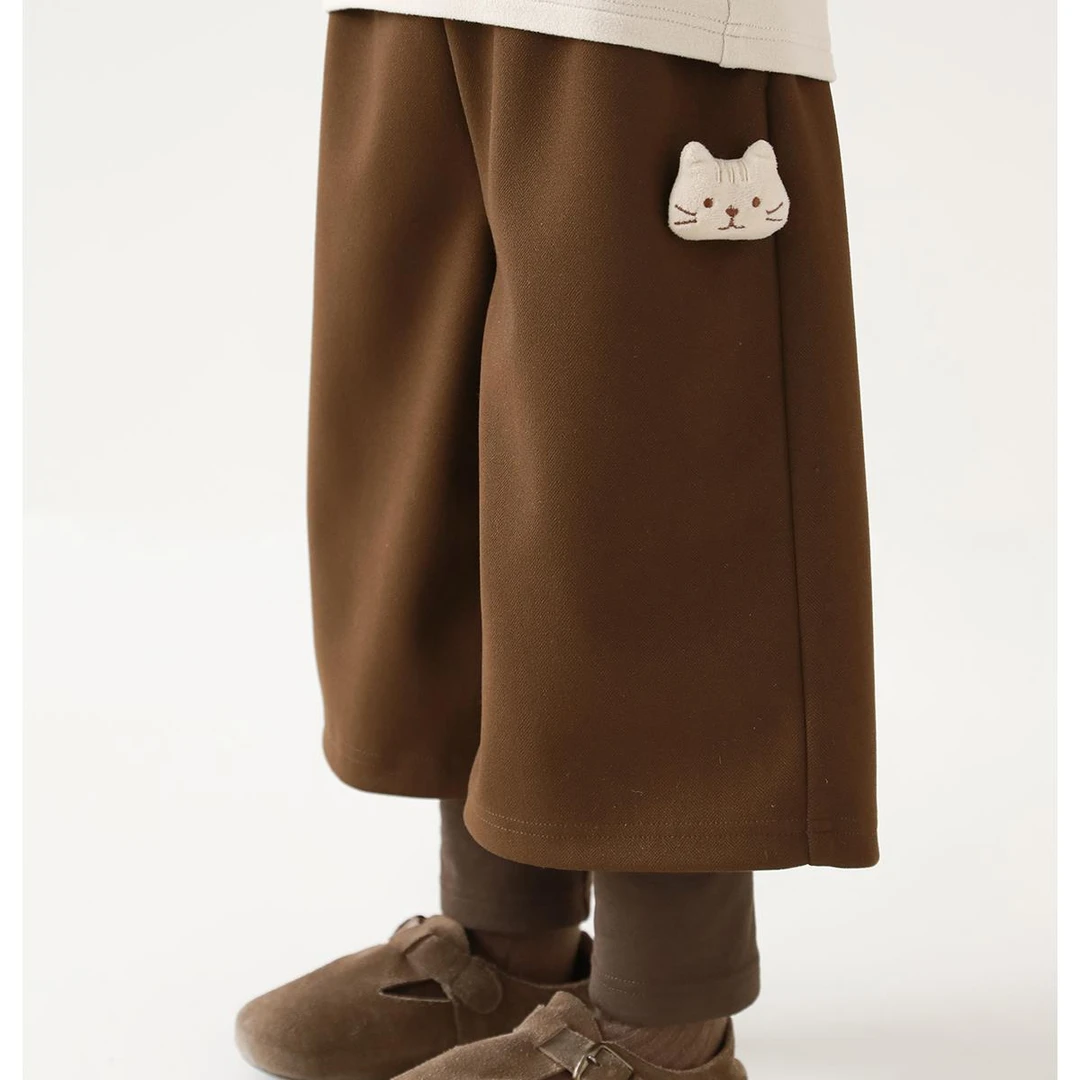 YOEHYAUL/幼悠冬三波【奶喵萌态】男童双层保暖假两件阔腿裤 N6458