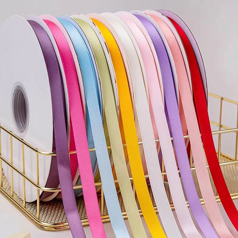 100码纯色花艺缎带1CM丝带包花材料鲜花花束包装彩带涤纶丝带礼盒