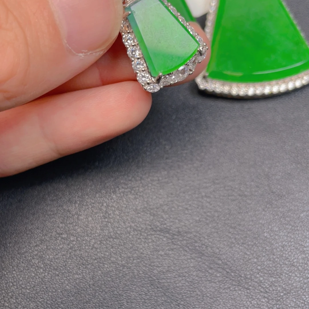 翡翠银S925镶嵌吊坠(不含链)