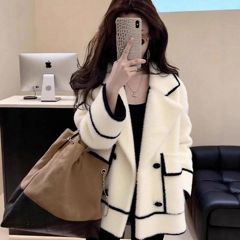 白色毛衣厚外套女2026新款冬轻奢高端巨好看独特漂亮气质保暖上衣