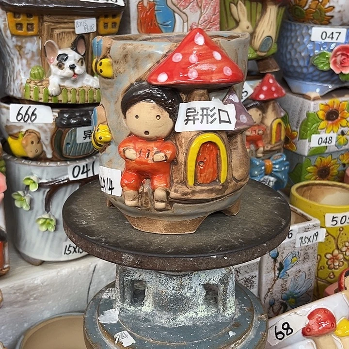 粗陶材质多肉花盆