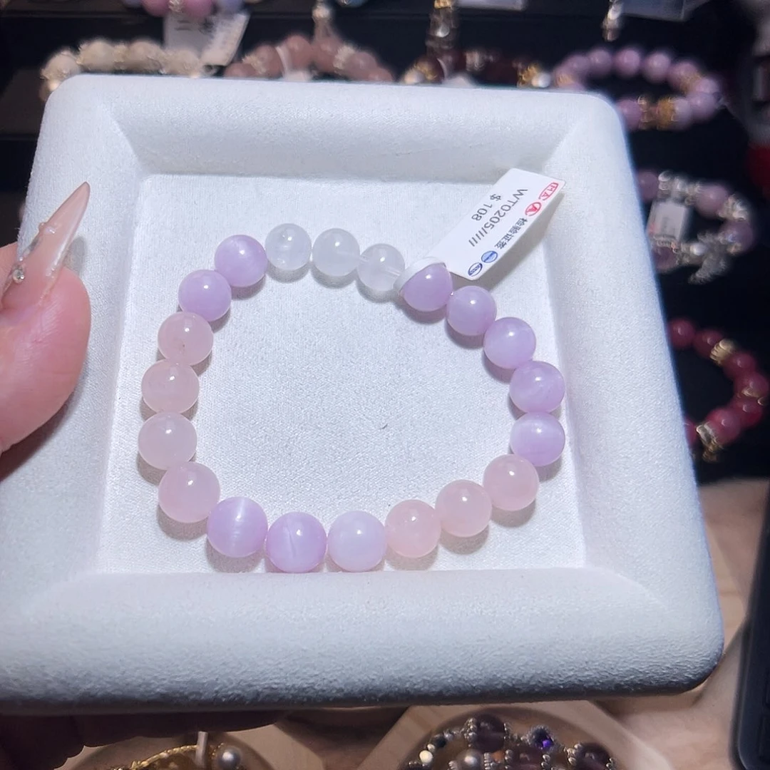 水晶手链合金紫锂辉