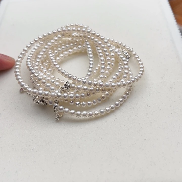 芋***泥项链钛钢淡水珍珠