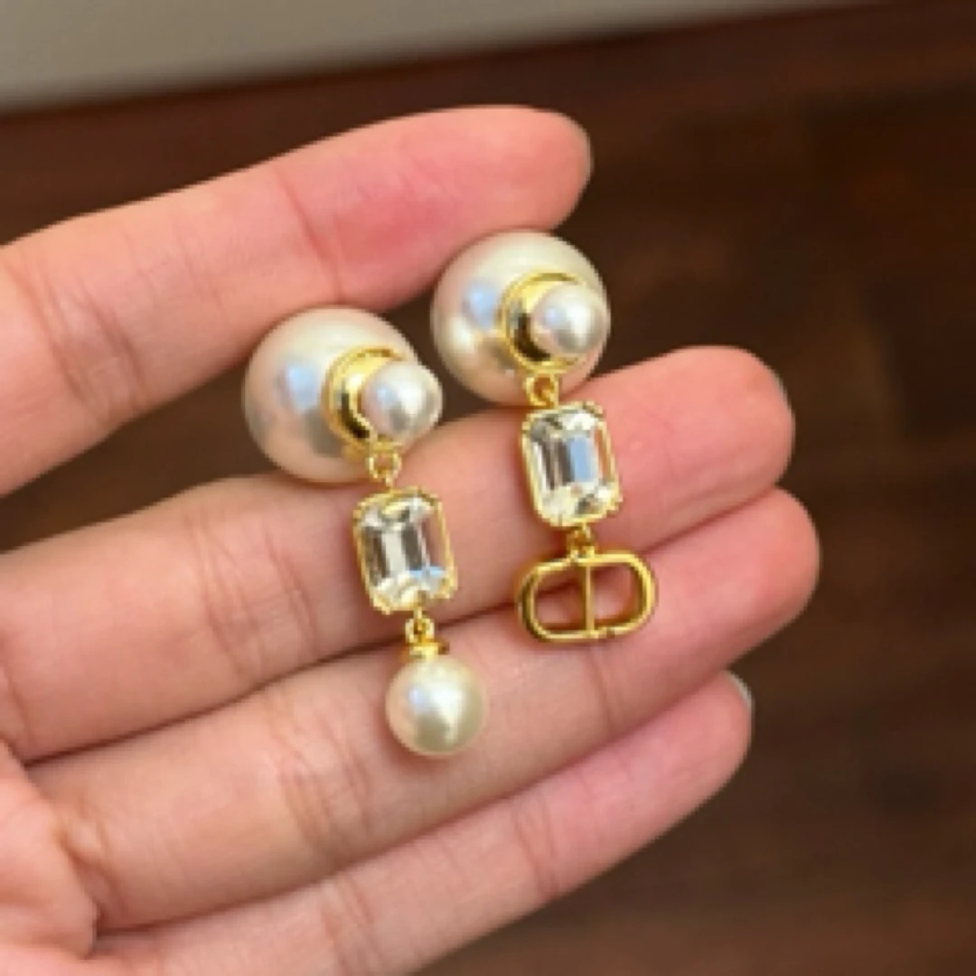 铜合金仿珍珠耳饰 E0230 时尚气质韦雪同款耳环