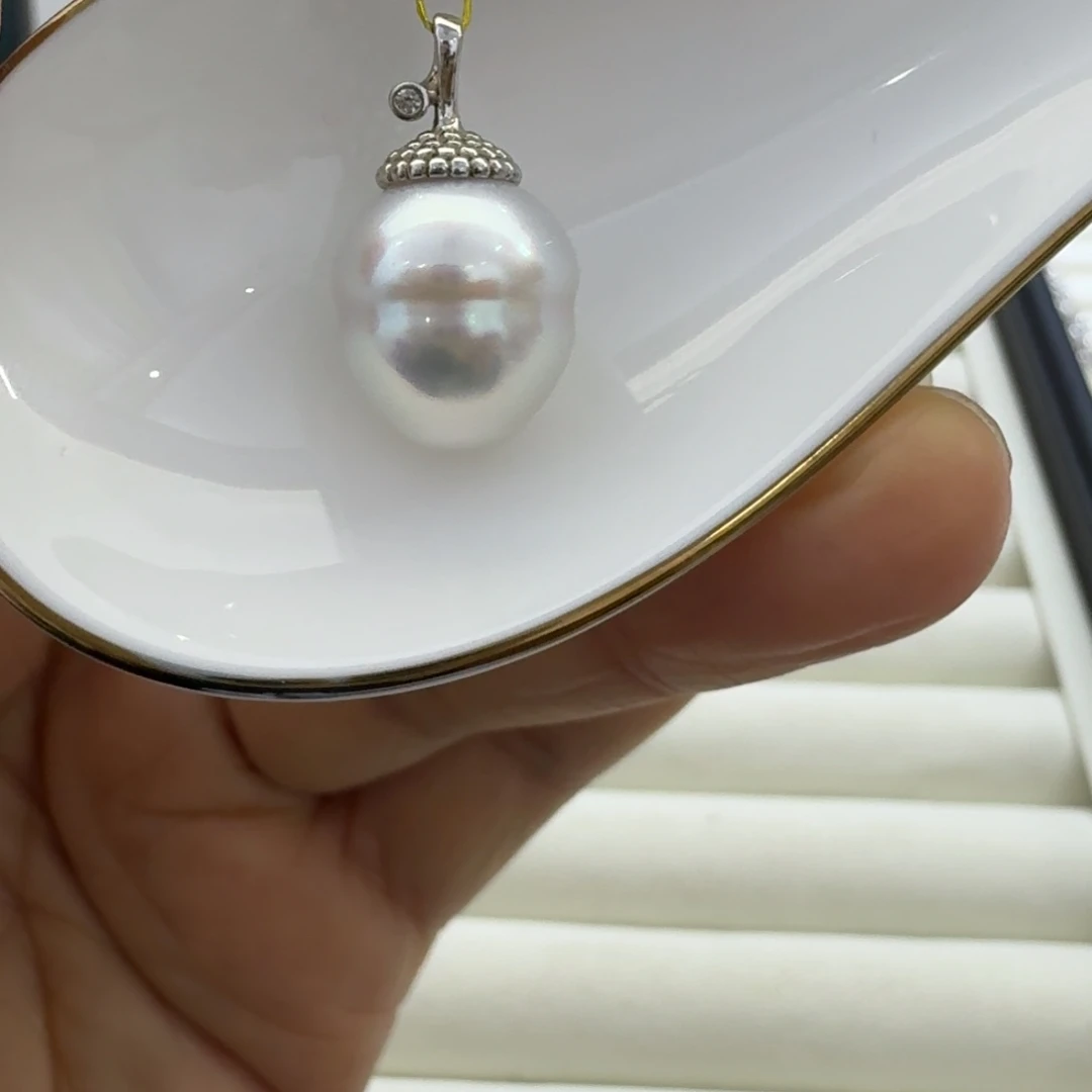 海水珍珠颈饰银S925镶嵌