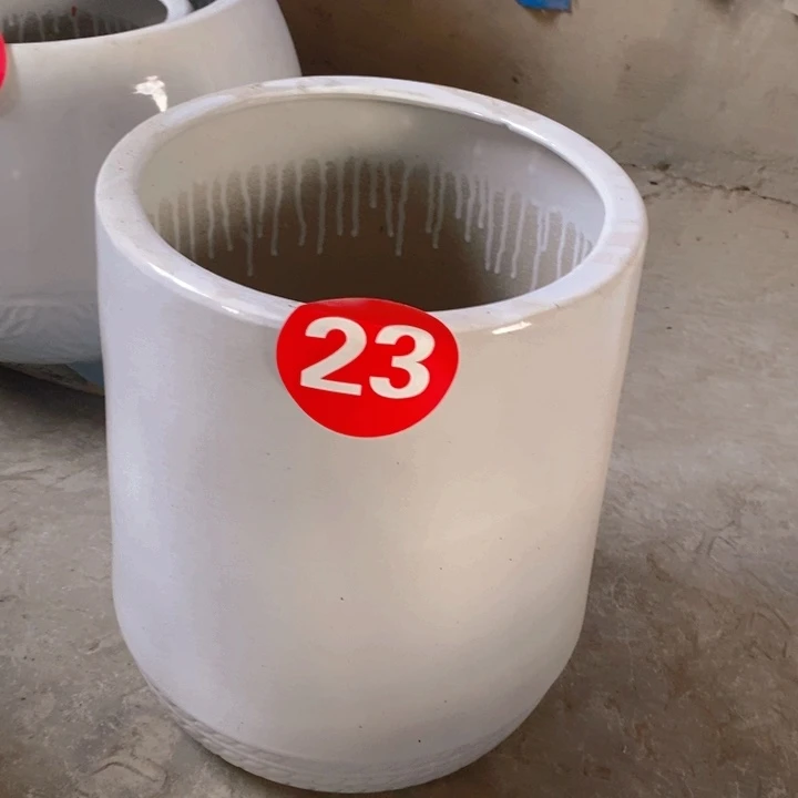 陶瓷花盆大号水滴白色