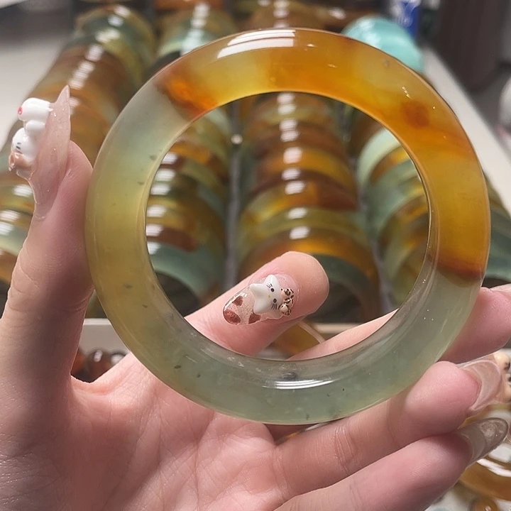 蛇纹石玉未镶嵌手镯54.8