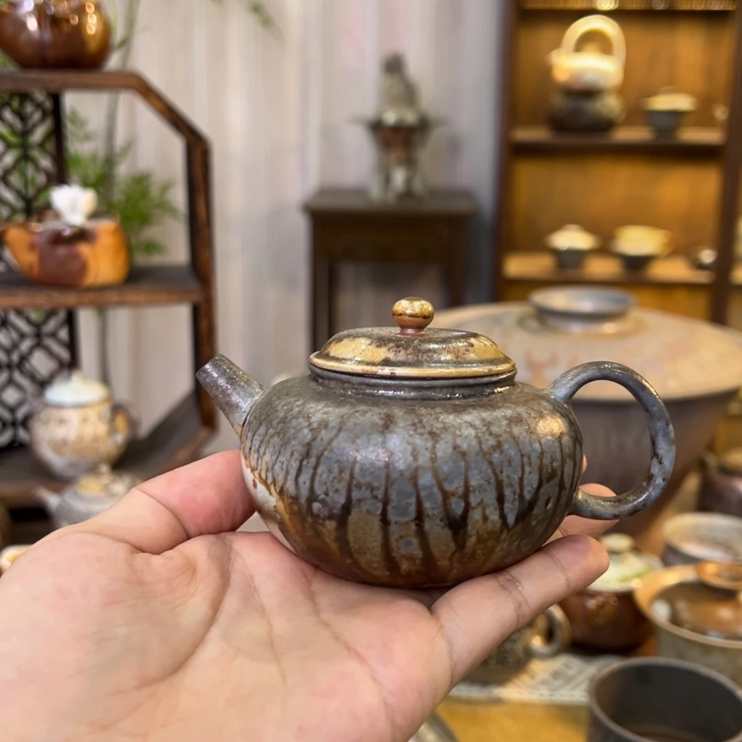 不染柴烧精品手工壶