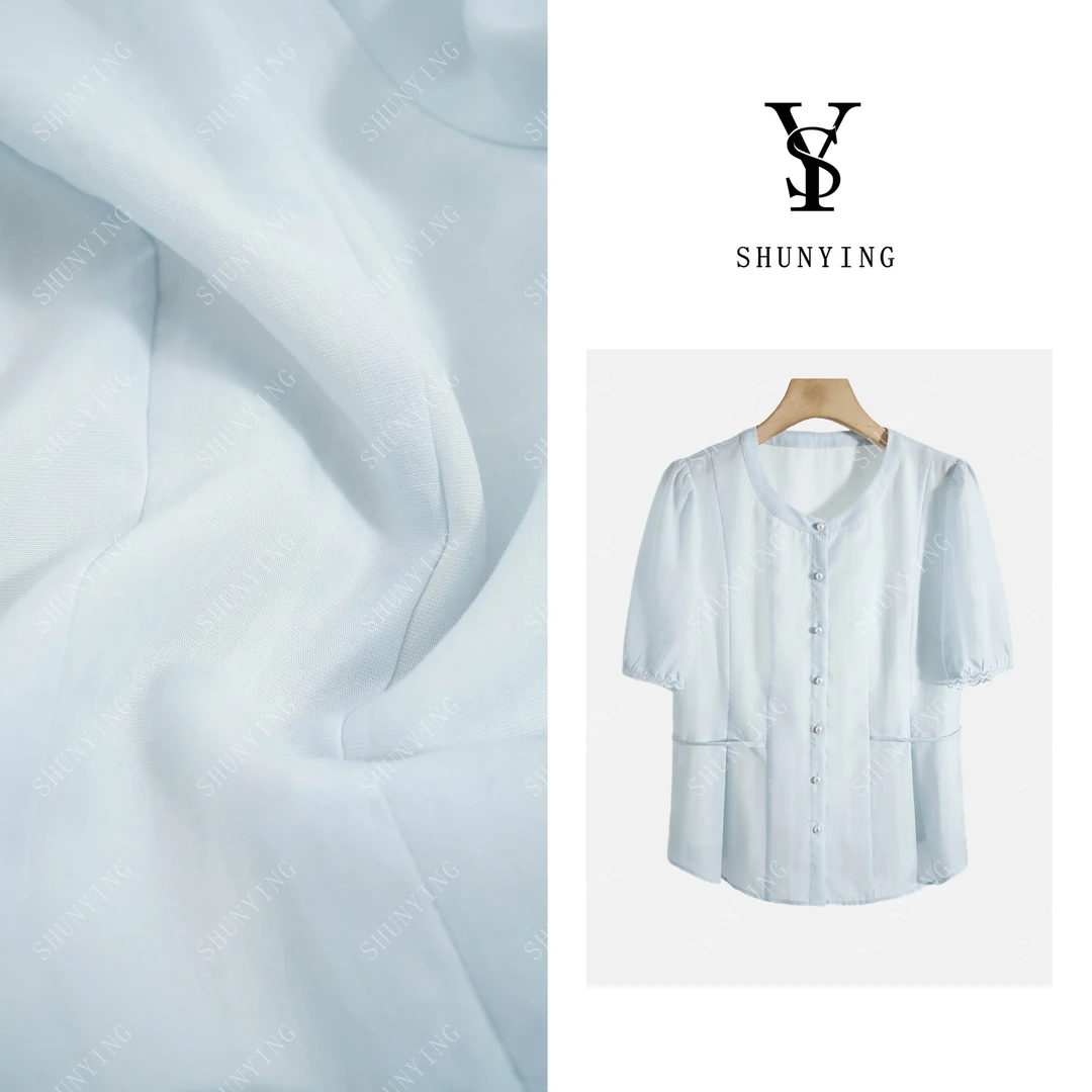 【仟娜】舒适有型~简约高级感花边拼接清新衬衫SY72C9108