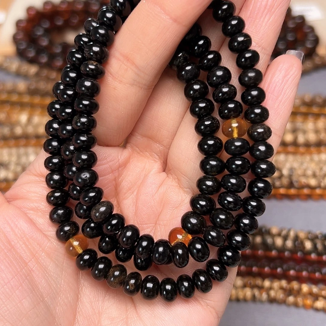 琥珀未镶嵌裸石抚顺琥珀七满天星20709