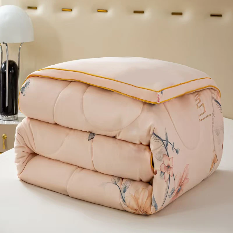 【送婚庆皮包】正品蚕丝被加厚秋冬被单双人宿舍床立体被芯