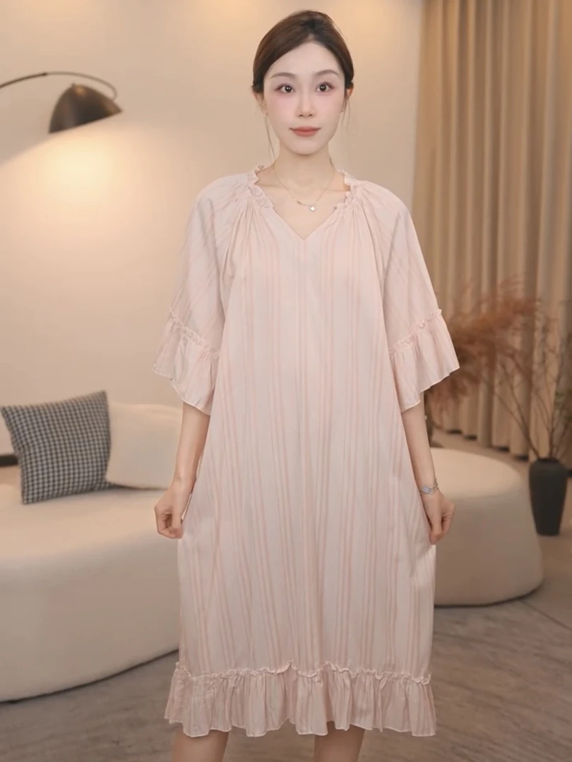 板栗小姐【粉啵X】2025年新款女夏季甜美风高级家居服可外穿睡裙