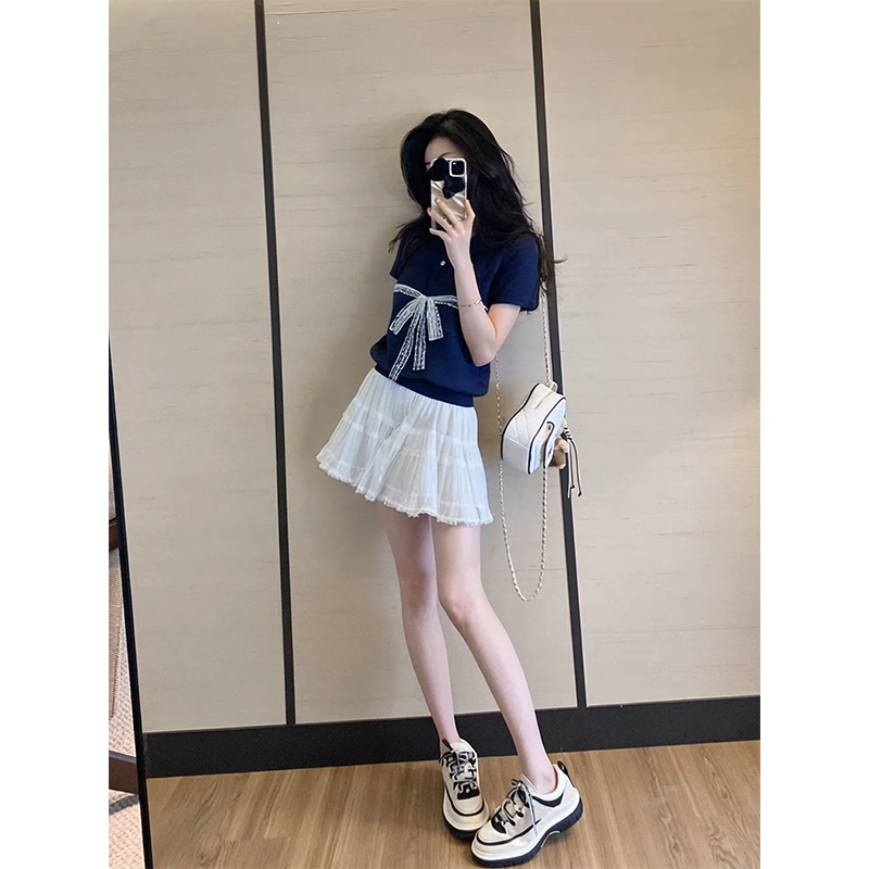 春夏季2025新款巨好看的夏装套装女爆款高级感T恤裙子女装两件套
