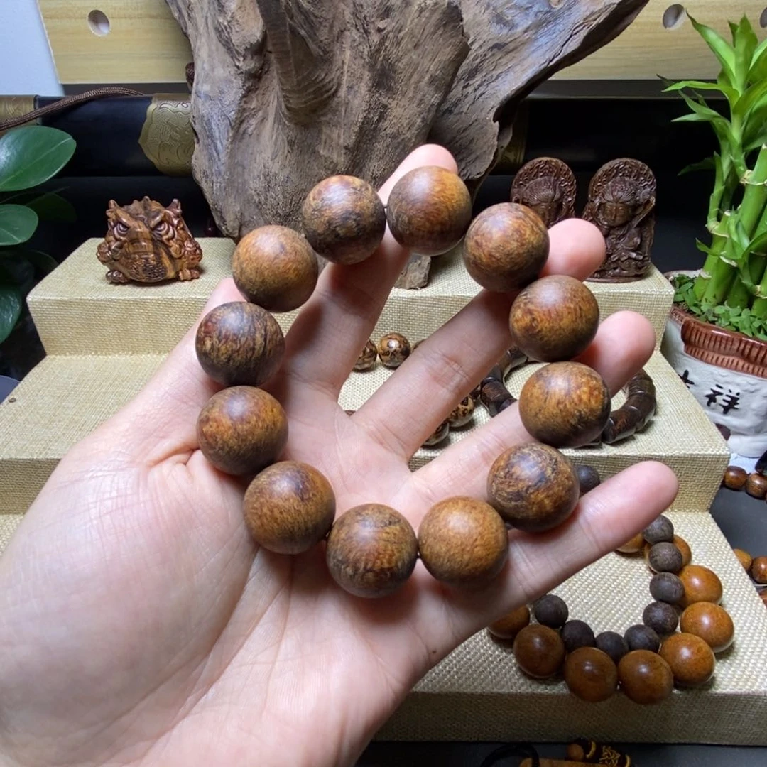 西***雪贡木印贡火焰纹手串20