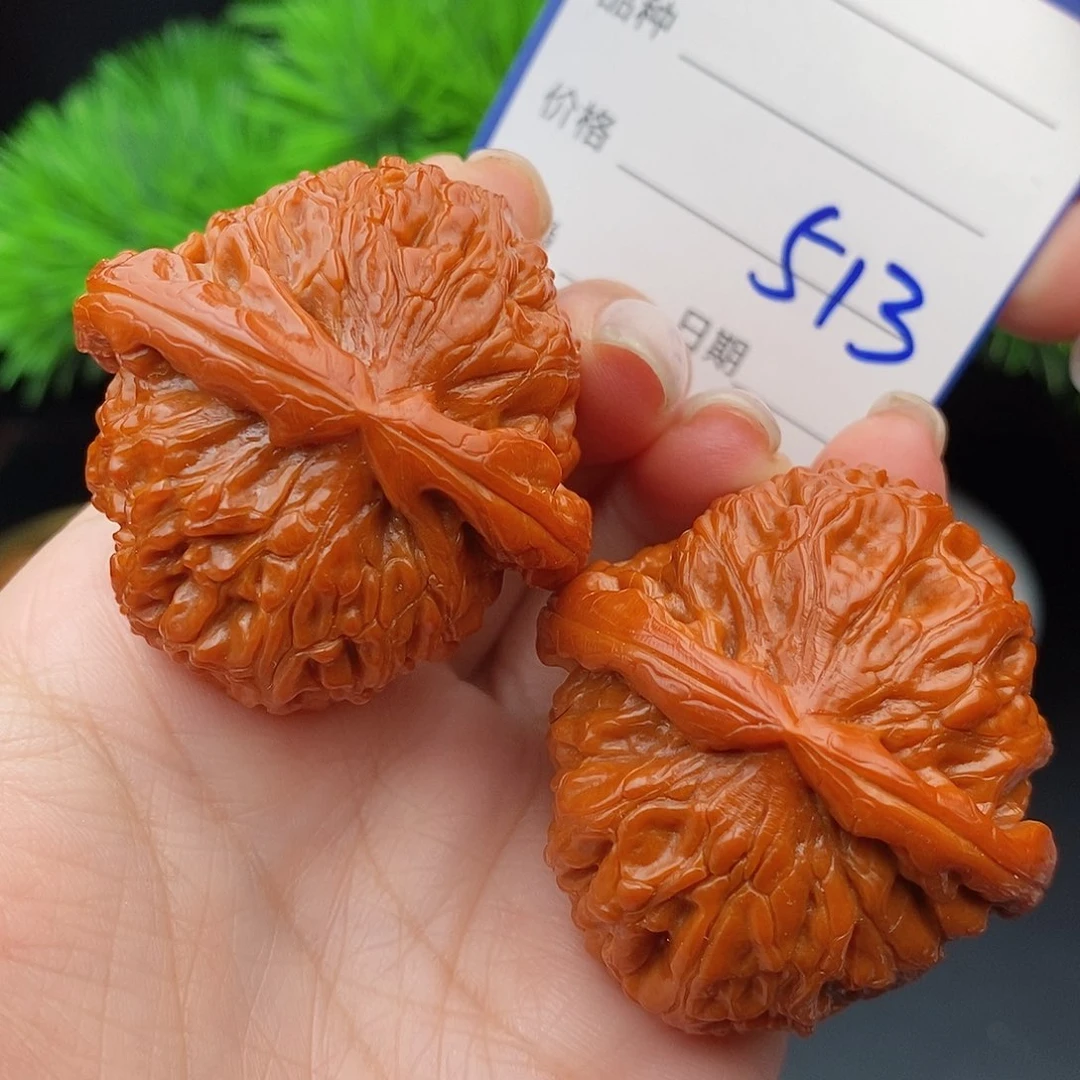 文玩核桃把件43球白513