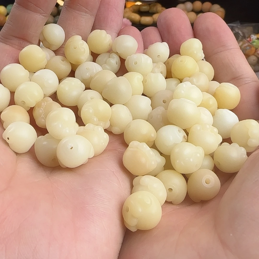 菩提根/象牙果手串卡13奶黄小猫抓30颗➕20颗