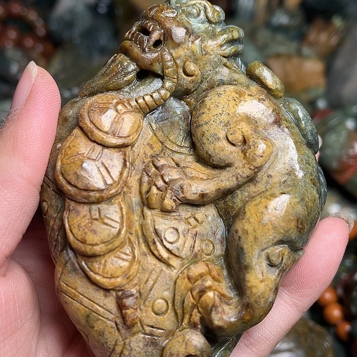 饮***山岫岩河磨玉（透闪石质玉）未镶嵌挂件