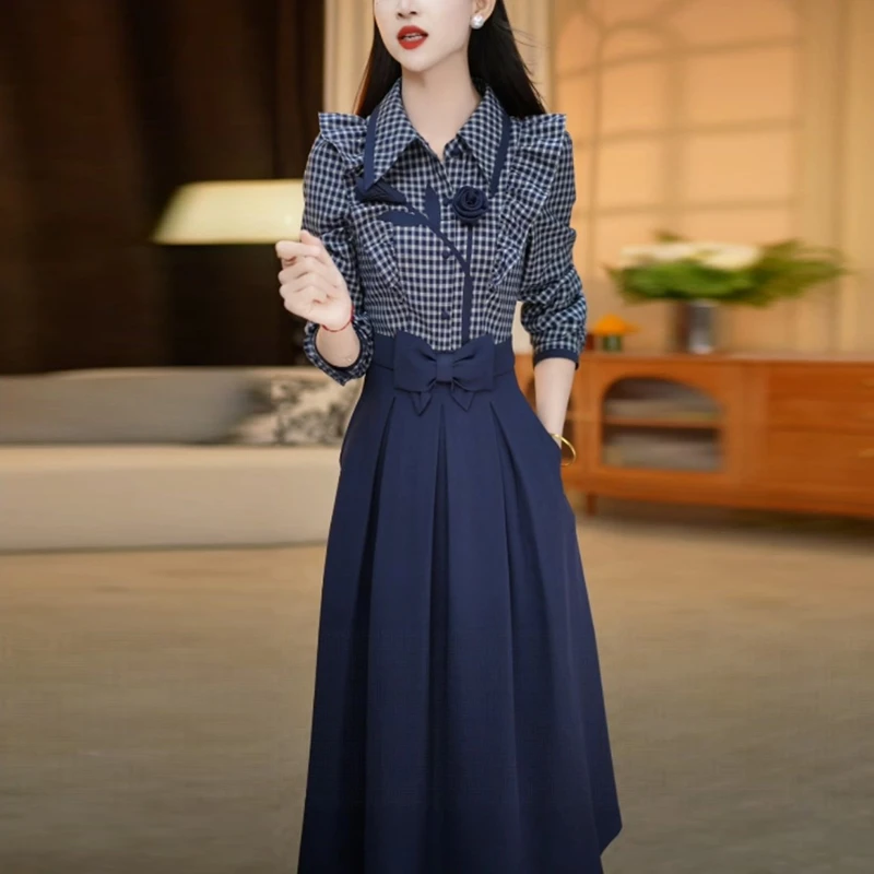 早秋轻奢洋气高贵法式裙子女装爆款2025新款高级感显瘦气质连衣裙