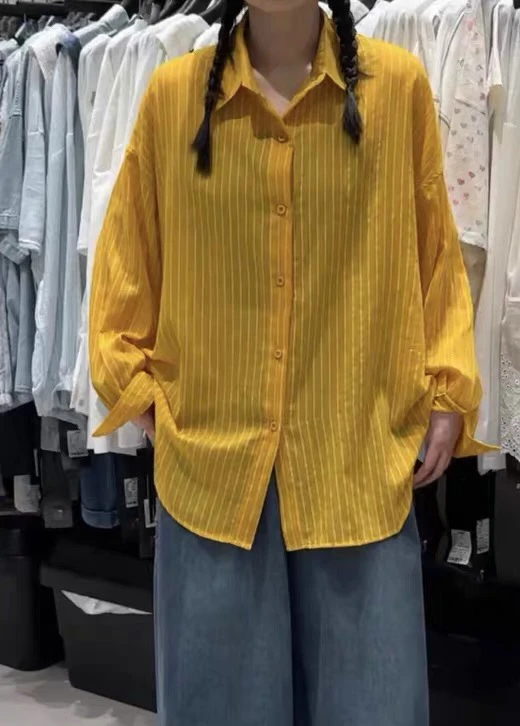 82219宽松条纹时尚休闲百搭衬衣