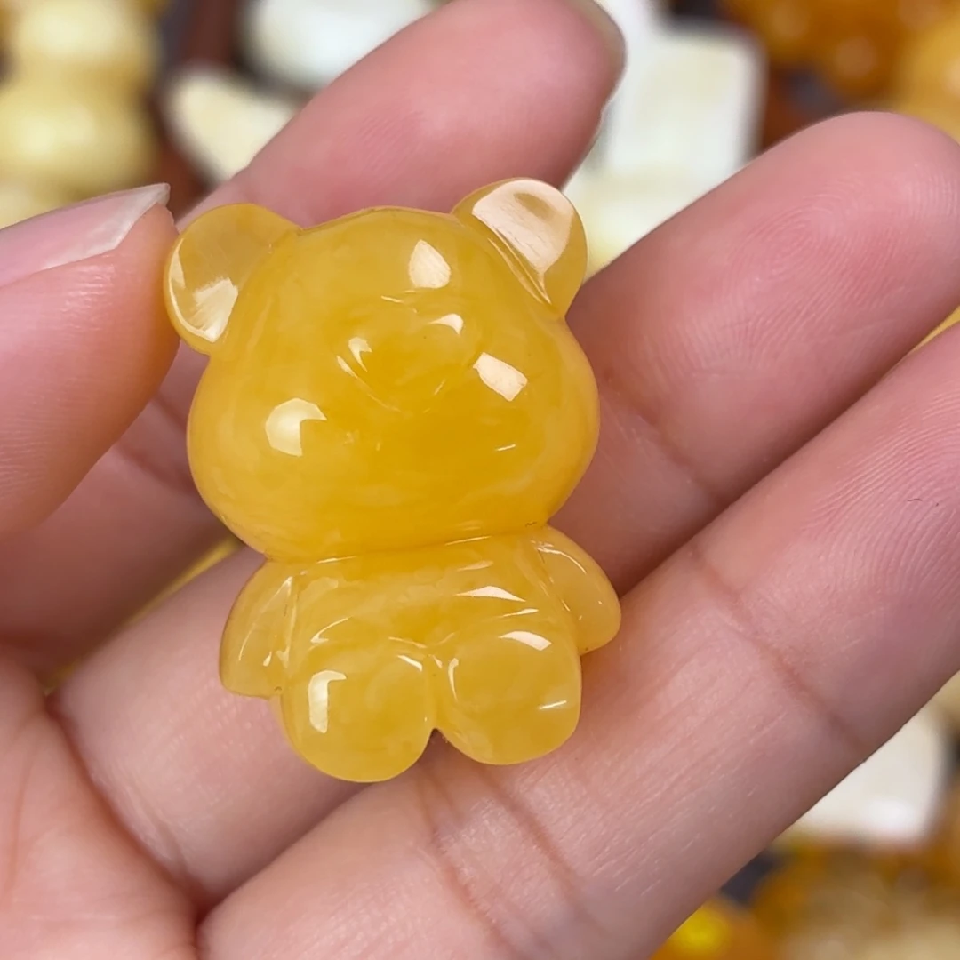 蜜蜡未镶嵌吊坠(不含链)小熊