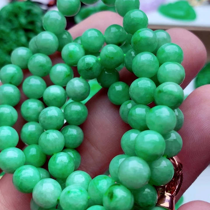 翡翠未镶嵌毛衣链