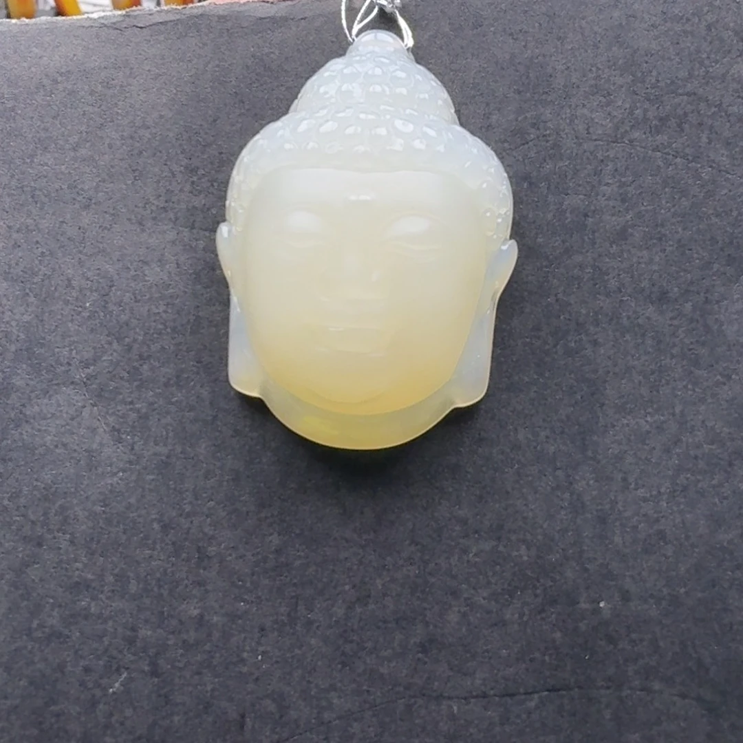 石英质玉（黄龙玉）未镶嵌颈饰黄龙玉佛头