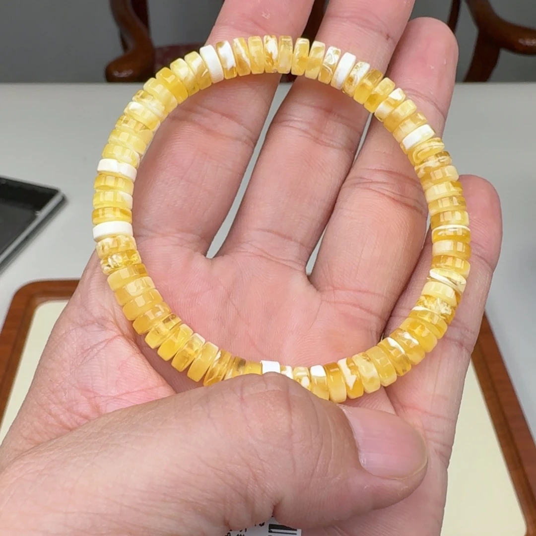 蜜蜡未镶嵌手链蜜蜡手串