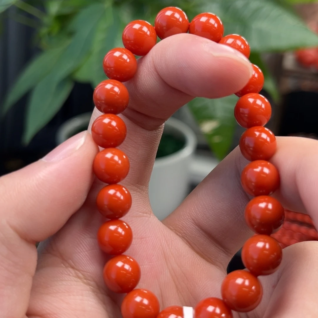 南红玛瑙未镶嵌手链保山冷水河手串9+