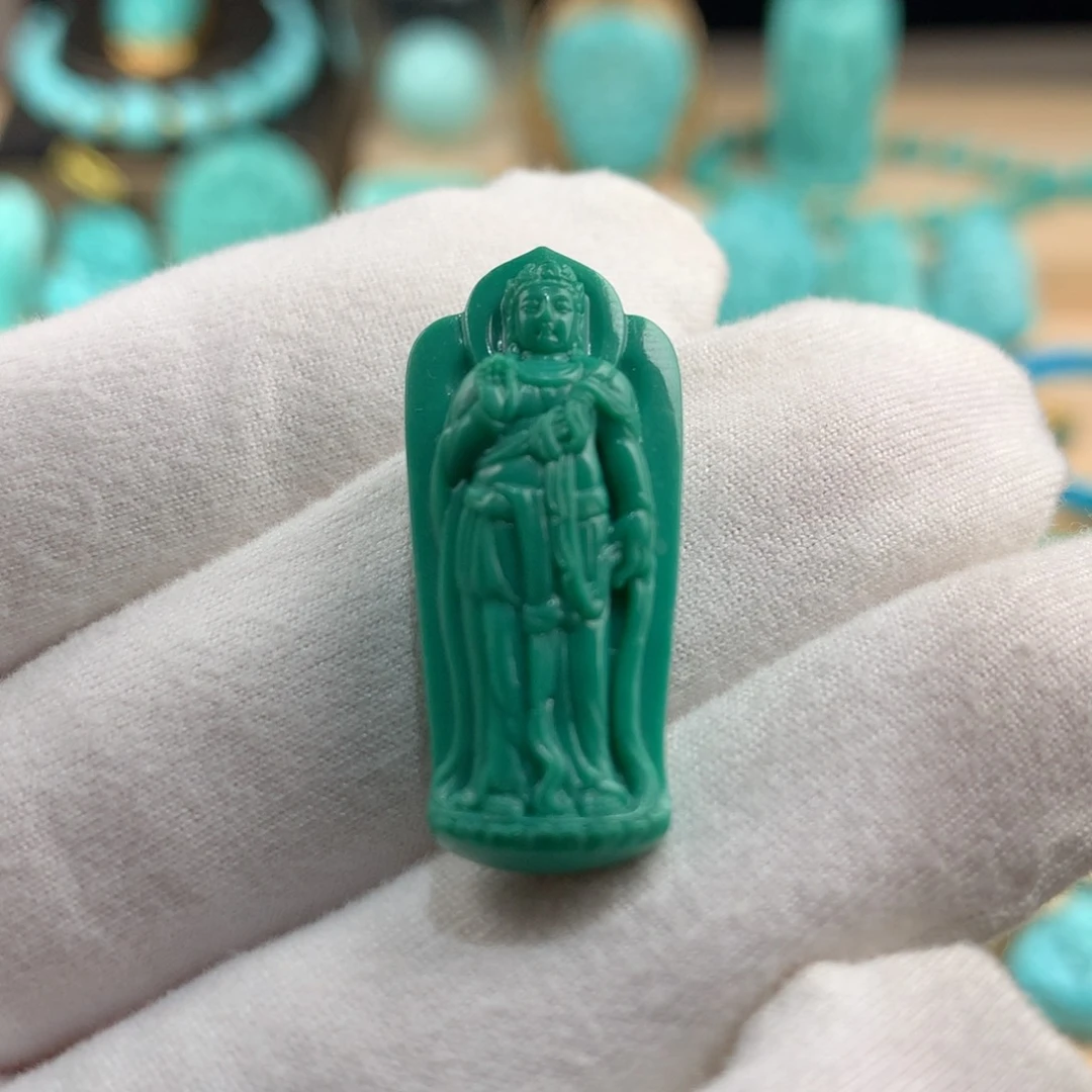 绿松石未镶嵌站观音