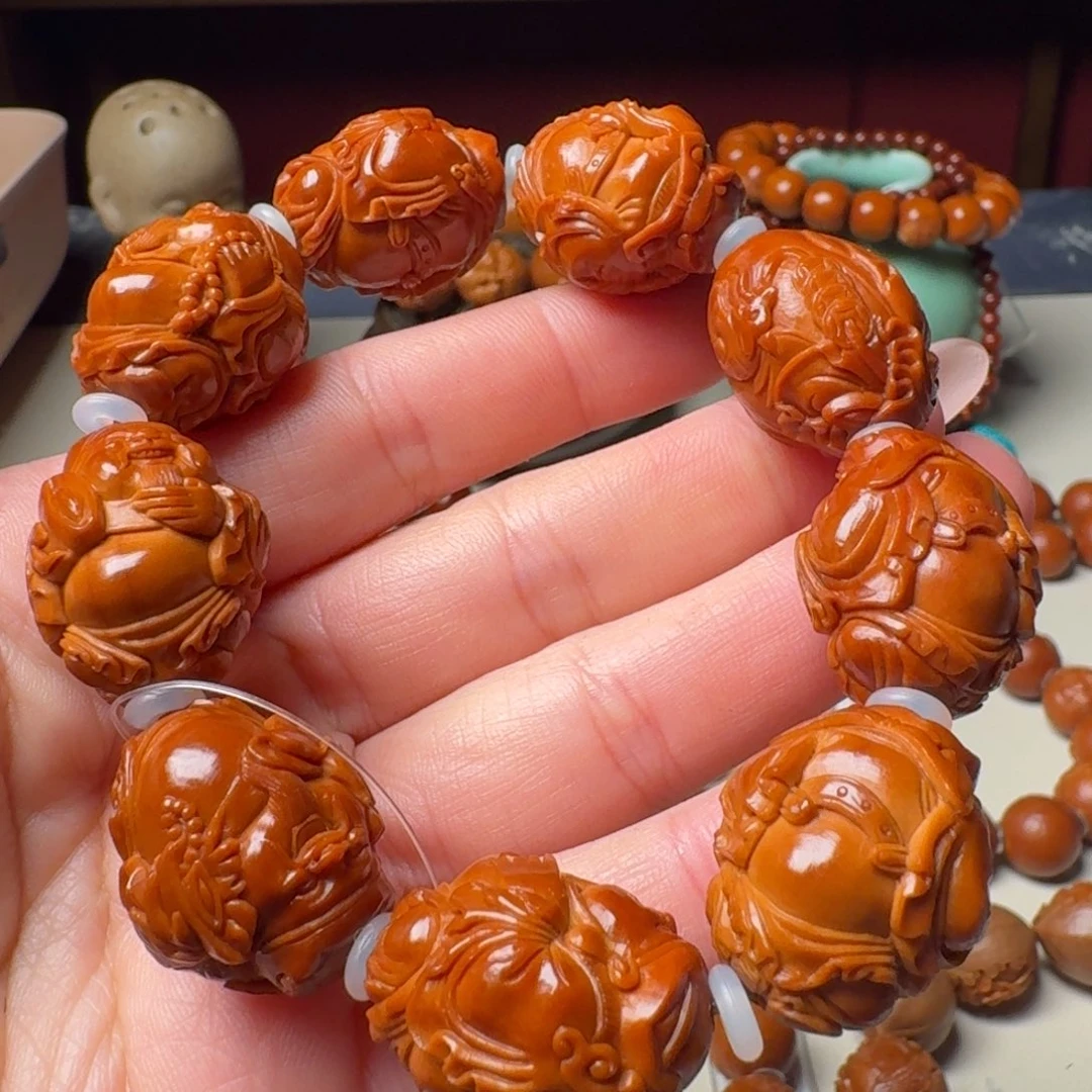 橄榄核手串/手链好****.手工财神