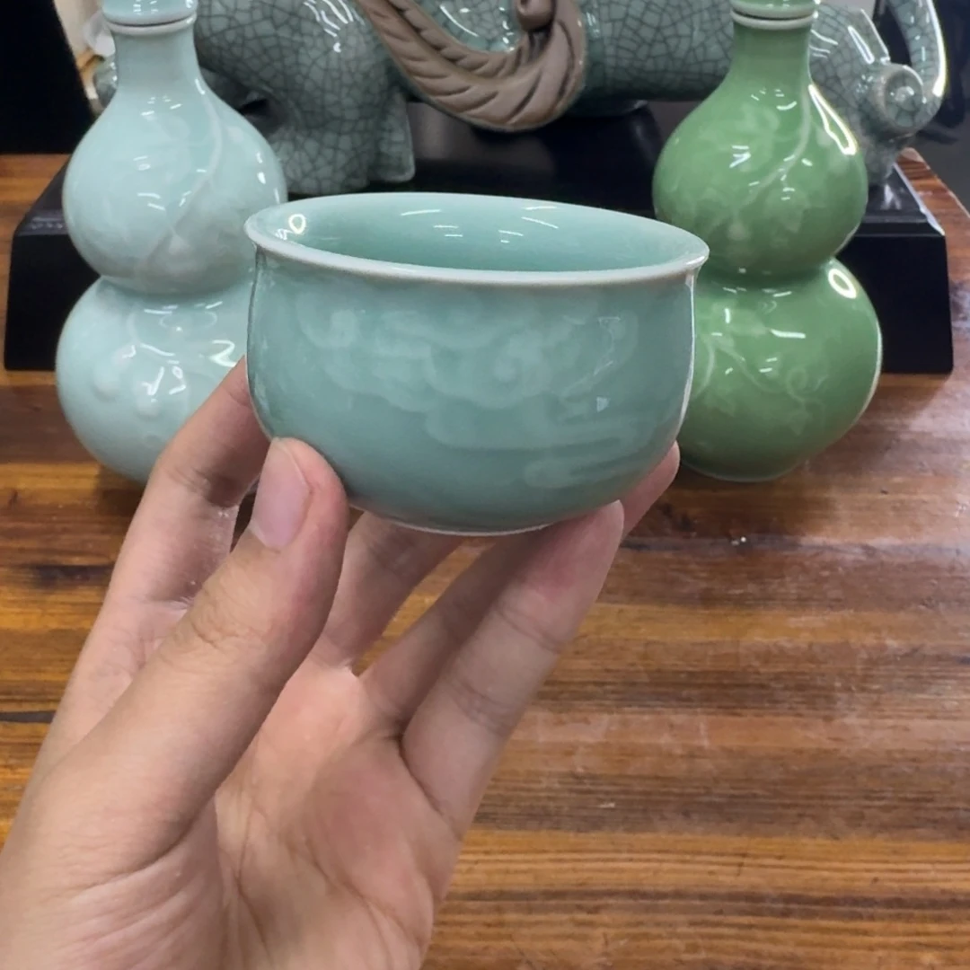 龙泉青瓷茶具微瑕7022