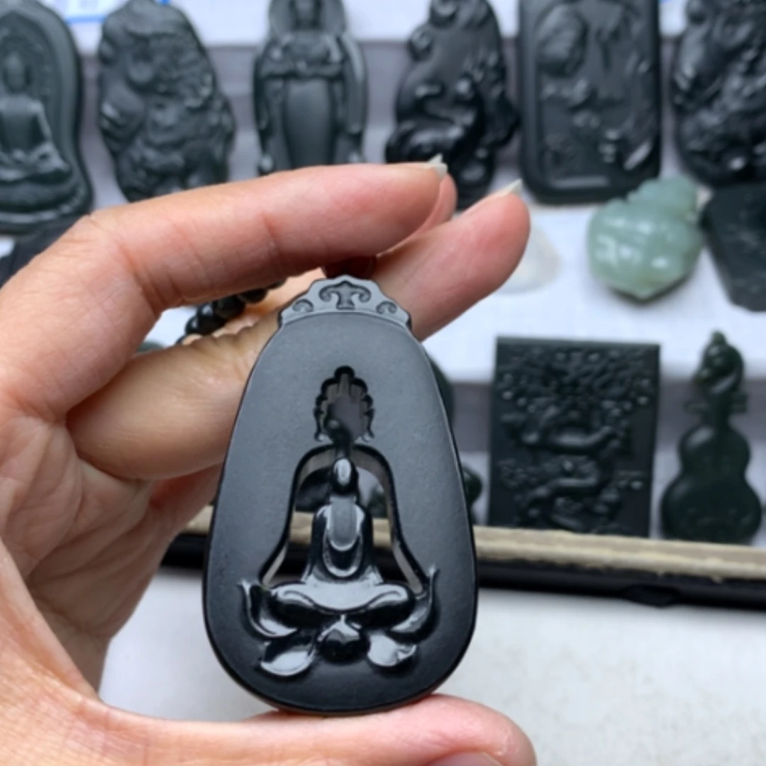 【闪购商品】颈饰未镶嵌和田玉小**～双面雕刻