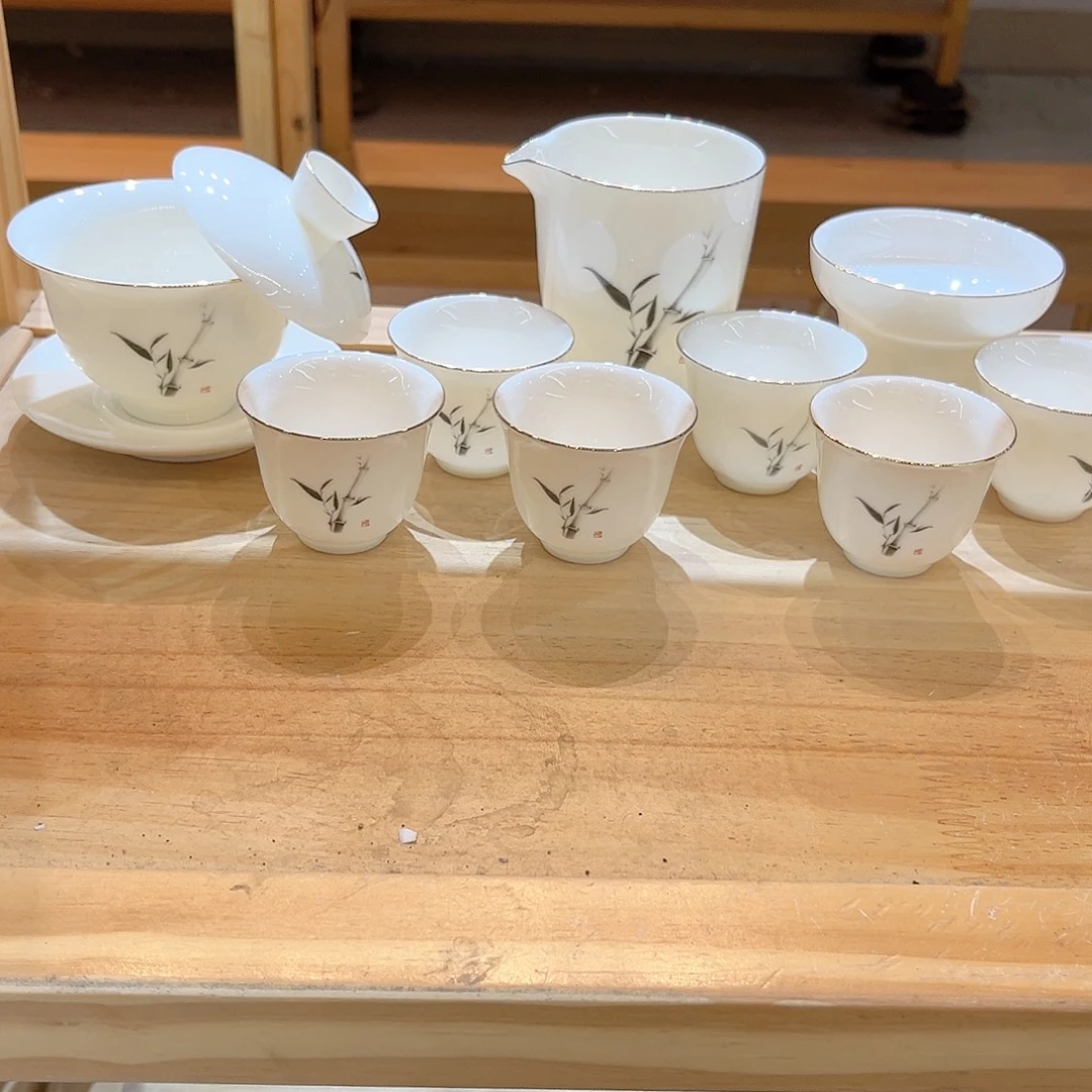 【御瓷斋】羊脂玉瓷茶具套装