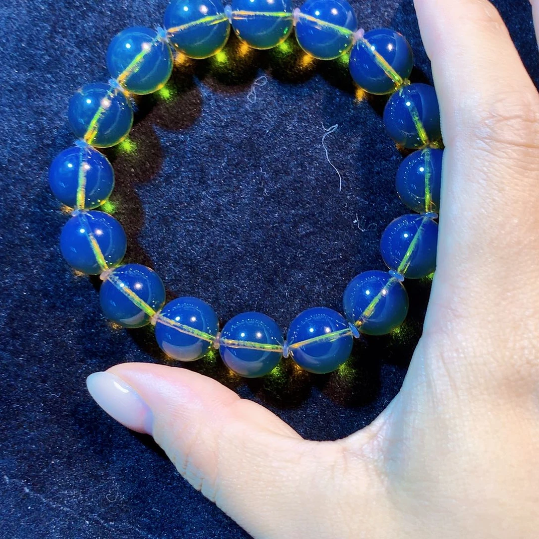 琥珀未镶嵌裸石13mm蓝珀单圈